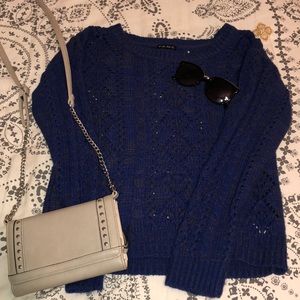 Blue sweater!